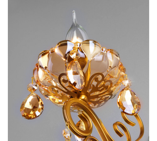 Бра Eurosvet 10109/1 бронза/тонированный хрусталь Strotskis