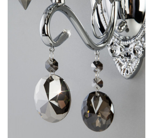 Бра Eurosvet 10103/1 хром/дымчатый хрусталь Strotskis