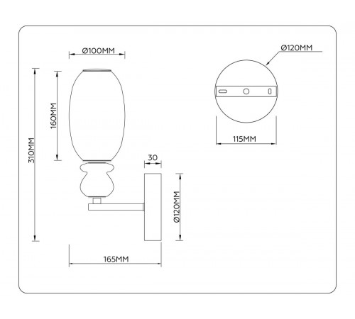 Бра Ambrella Light High Light Ceramo Modern LH53148