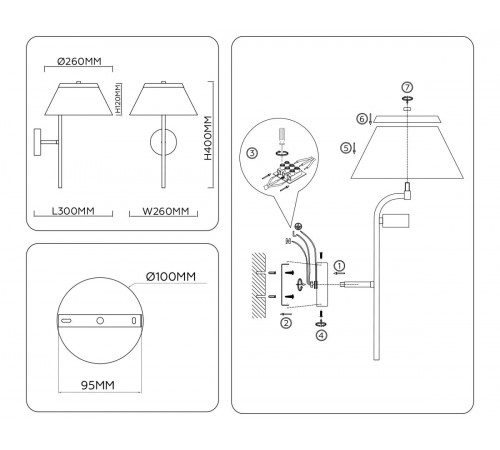 Бра Ambrella Light High Light Classic LH72455