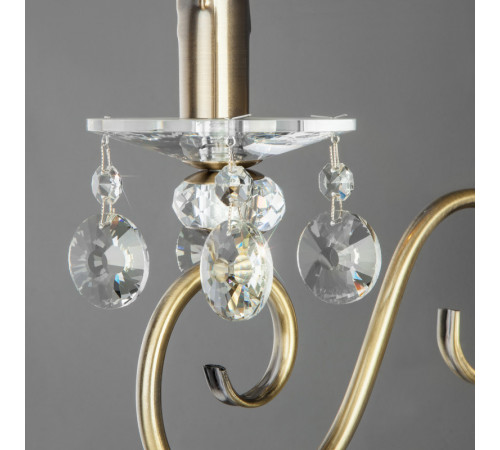 Бра Eurosvet 10104/1 античная бронза/прозрачный хрусталь Strotskis