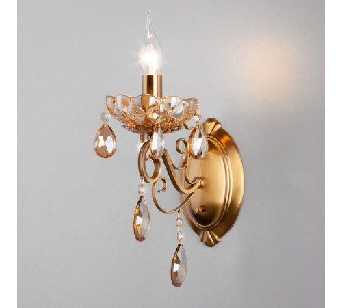 Бра Eurosvet 10109/1 бронза/тонированный хрусталь Strotskis