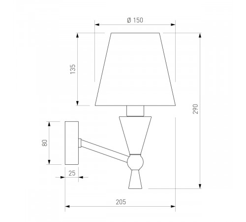 Бра Eurosvet Teja 103014 латунь a072039
