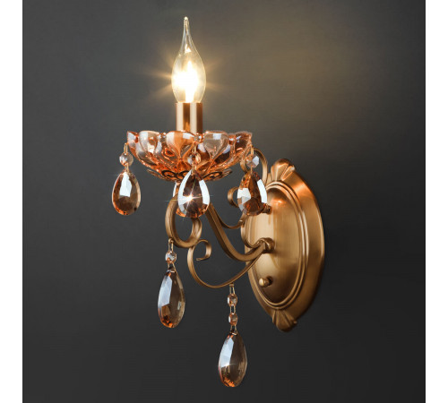 Бра Eurosvet 10109/1 бронза/тонированный хрусталь Strotskis