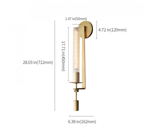 Бра Delight Collection MT8615-1W antique brass Бра Delight Collection MT8615-1W antique brass