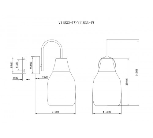 Бра Moderli Adalina V11833-1W
