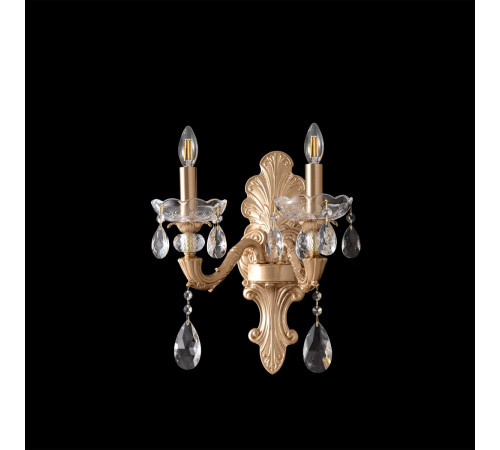 Бра Crystal Lux ELIZABETH AP2 BRASS