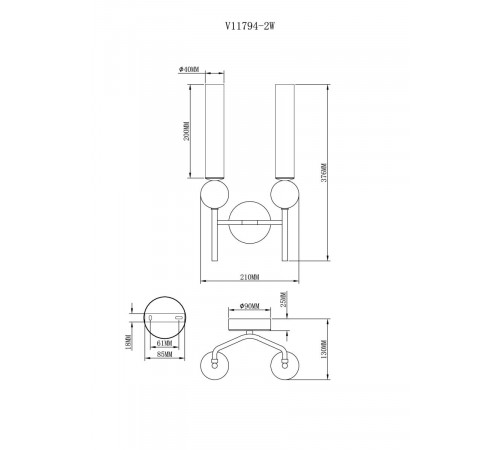 Бра Moderli Illis V11794-2W