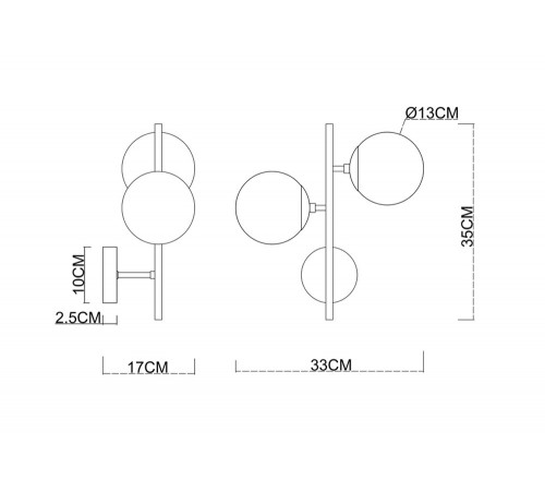 Бра Arte Lamp Mebsuta A1675AP-2BK