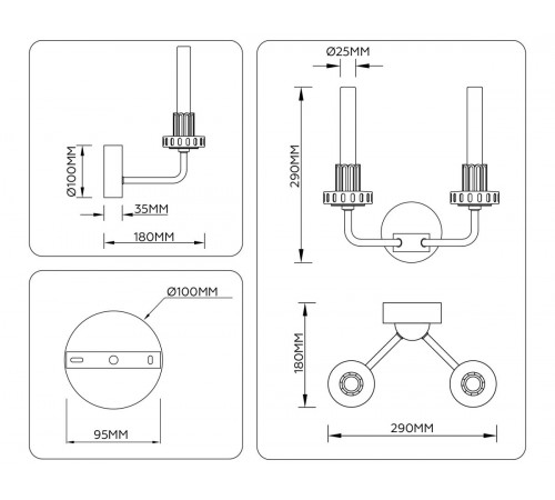 Бра Ambrella Light High Light Ceramo Modern LH53130