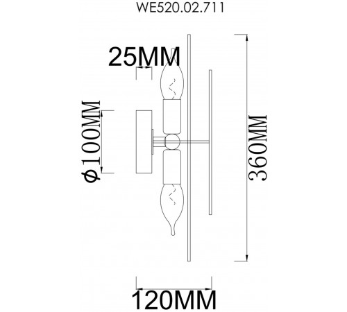 Бра Wertmark Palma WE520.02.711 Бра Wertmark Palma WE520.02.711