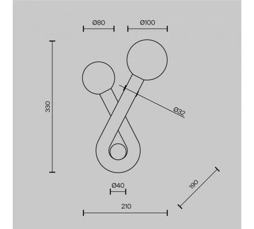 Бра Maytoni Vortex MOD476WL-02BG