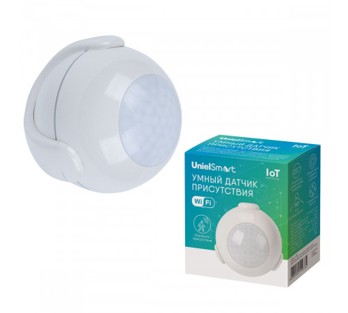 Умный датчик присутствия Wi-Fi. на батарейке Uniel UL-00011707 USN-A530 MS/WF WHITE