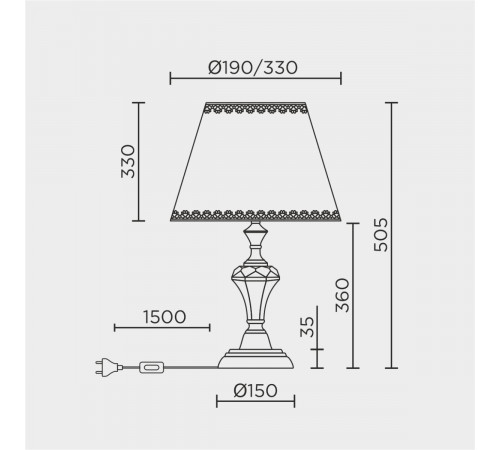 Настольная лампа LED4U L9916 GD
