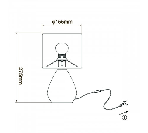Настольная лампа Escada 10168/L Grey