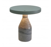 Настольная лампа Arlight SP-CROOD-TAB-R22.5x24-7W Warm3200-MIX (SG-GN, 140 deg, 230V) (IP20, Мрамор) 061769