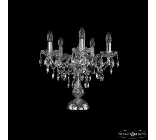 Настольная лампа Bohemia Ivele Crystal 1415L/5/141-39 Ni Настольная лампа Bohemia Ivele Crystal 1415L/5/141-39 Ni