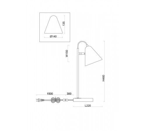 Настольная лампа Freya Falke Market FR8001TL-01WG