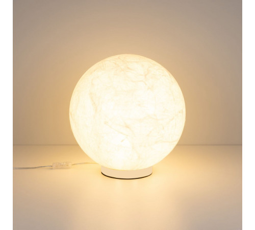 Настольная лампа Arlight SP-SILKA-TAB-R350-11W Warm2700 (WH, 330 deg, TOUCH-DIM) (IP20, Натуральный шелк) 056889