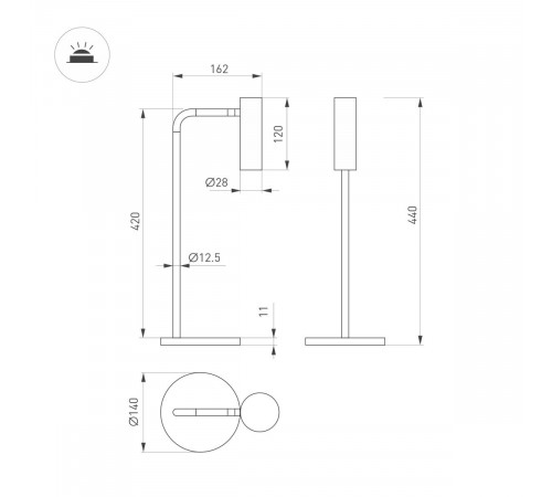 Настольная лампа Arlight SP-VERDI-TAB-3W Warm3000 (BR, 20 deg, 230V) (IP20 Металл) 058489 Настольная лампа Arlight SP-VERDI-TAB-3W Warm3000 (BR, 20 deg, 230V) (IP20 Металл) 058489