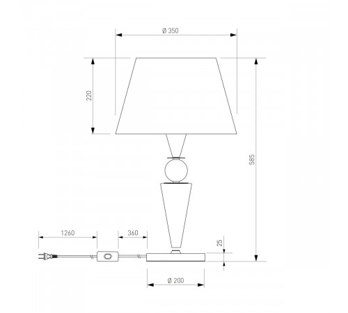 Настольная лампа Eurosvet Teja 108014 латунь a072040