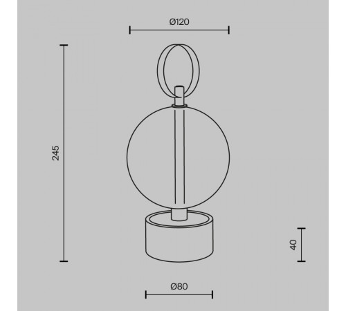 Настольная лампа с аккумулятором Maytoni Double Moon MOD478RL-L3B3K