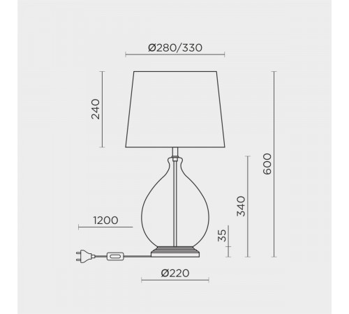 Настольная лампа Modelux ML.6111.01TL BK