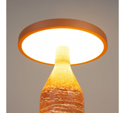 Настольная лампа Arlight SP-CROOD-TAB-R22.5x24-7W Warm3200-MIX (RD-BRG, 140 deg, 230V) (IP20, Травертин) 061732