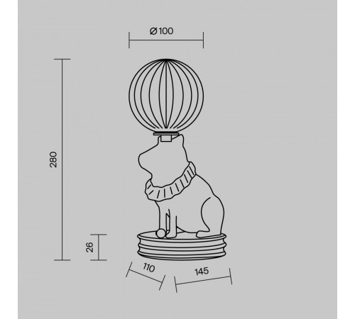 Настольная лампа Maytoni Senor Capybara MOD477TL-L5W3K