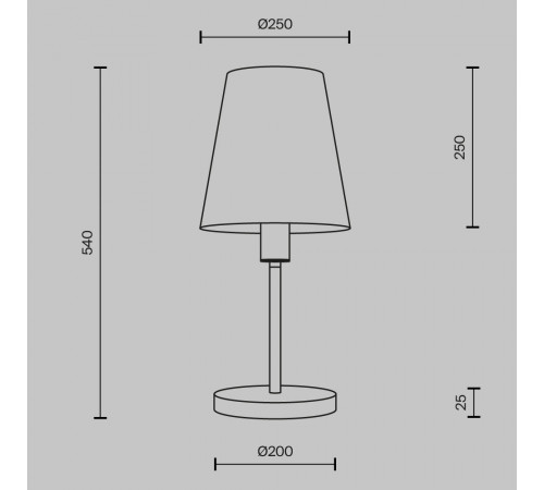 Настольная лампа Maytoni Lira MOD483TL-01BS