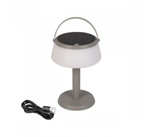 Настольная лампа аккумуляторная Arlight SP-TRAFO-1.5W Warm2700 (Серый, 120 deg, 5V) (IP54 Пластик) 060825