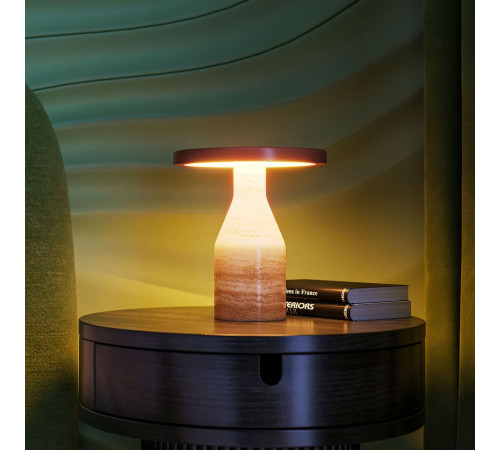 Настольная лампа Arlight SP-CROOD-TAB-R22.5x24-7W Warm3200-MIX (RD-BRG, 140 deg, 230V) (IP20, Травертин) 061732