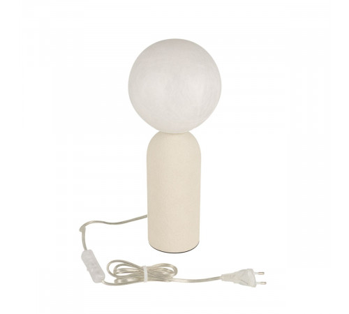 Настольная лампа Arlight SP-SILKA-TAB-R150-6W Warm2700 (WH, 330 deg, 230V, TOUCH-DIM) (IP20, Натуральный шелк) 056890