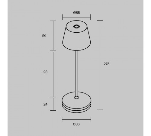 Настольная лампа с аккумулятором Maytoni Nook MOD494RL-L1BK