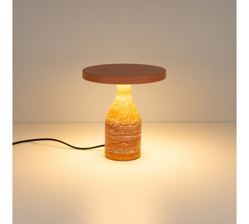 Настольная лампа Arlight SP-CROOD-TAB-R22.5x24-7W Warm3200-MIX (RD-BRG, 140 deg, 230V) (IP20, Травертин) 061732