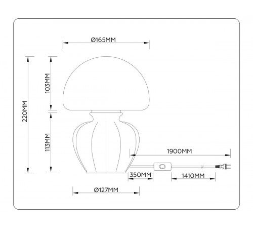 Настольная лампа Ambrella Light High Light Ceramo Modern LH53247