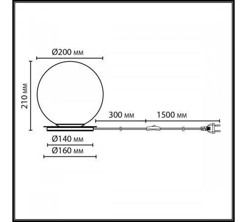 Настольная лампа Odeon Light Midcent Magia 7109/1TL