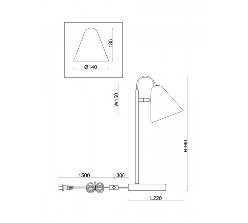 Настольная лампа Freya Falke Market FR8001TL-01WG