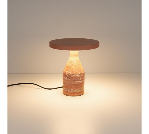 Настольная лампа Arlight SP-CROOD-TAB-R22.5x24-7W Warm3200-MIX (RD-BRG, 140 deg, 230V) (IP20, Травертин) 061732