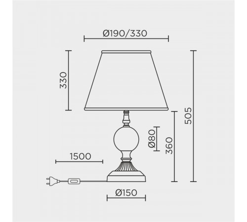 Настольная лампа LED4U L9923 GD