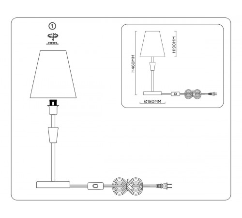 Настольная лампа Ambrella Light High Light Classic LH75057