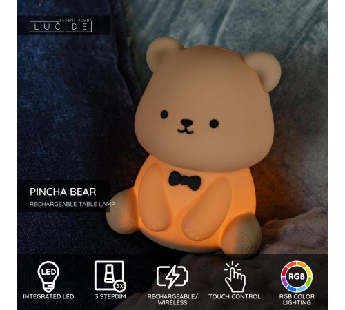 Настольная лампа Lucide Pincha Bear 54500/01/43