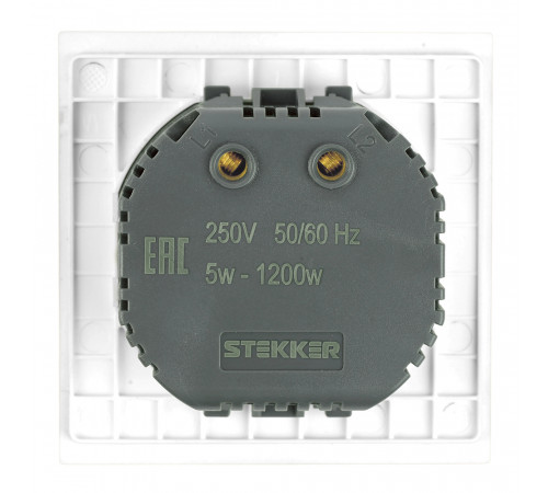 Выключатель диммирующий Stekker Мия RSW10-3106-01 белая магнолия 50566