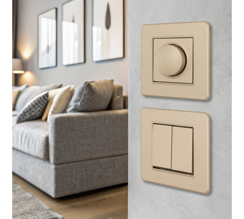Диммер с рамкой Arte Milano SET16-1-48-1 shampan Диммер с рамкой Arte Milano SET16-1-48-1 shampan