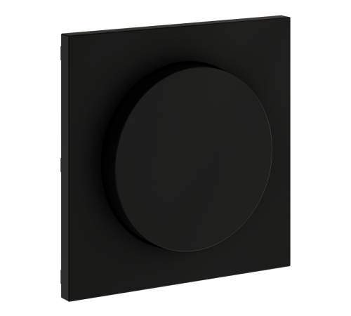 Накладка для светорегулятора поворотно-нажимного Voltum S70 (черный матовый) VLS002008