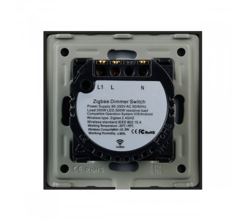 Светорегулятор сенсорный с Zigbee управлением Arlight SWT-OMALI-SD3-ZB-BK (250V, 500W) 050060 Светорегулятор сенсорный с Zigbee управлением Arlight SWT-OMALI-SD3-ZB-BK (250V, 500W) 050060