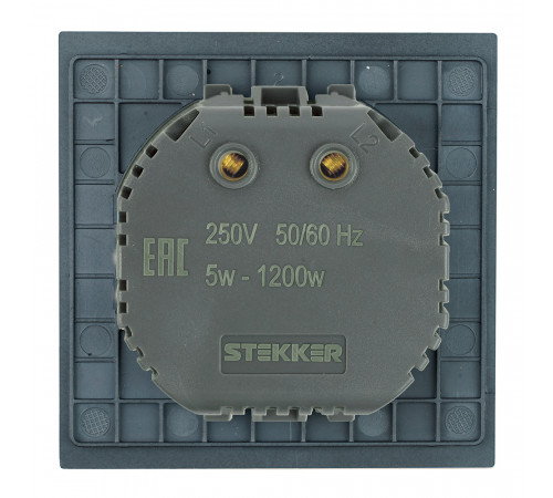 Выключатель диммирующий Stekker Мия RSW10-3106-05, серия Мия черный бархат 50568