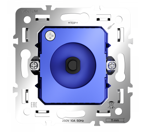 Механизм светорегулятора поворотно-нажимного 600 Вт Voltum S70 VLS0703M