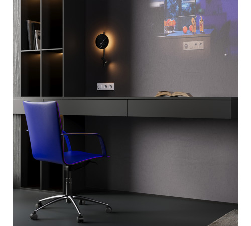 Накладка для светорегулятора поворотно-нажимного Voltum S70 (серый) VLS002016