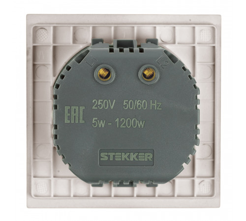 Выключатель диммирующий Stekker Мия RSW10-3106-08 пудровый жемчуг 50567